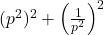  (p^2)^2 + \left(\frac{1}{p^2}\right)^2 