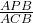 \frac{∠APB}{∠ACB}