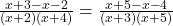 \frac{x + 3 - x - 2}{(x + 2)( x + 4)} =  \frac{x + 5 - x - 4}{(x + 3)( x + 5)} 