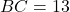  BC = 13 
