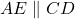  AE \parallel CD 
