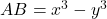  AB = x^3 - y^3 