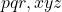  pqr, xyz 