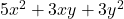5x^2 + 3xy + 3y^2 