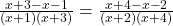  \frac{x + 3 -  x - 1}{(x + 1)(x + 3)} =  \frac{x + 4 - x - 2 }{(x + 2)(x + 4)} 