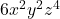 6x^2 y^2 z^4