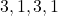  3, 1, 3, 1 