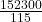  \frac{15 &times; 2300}{115} 