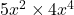  5x^2 \times 4x^4 