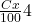 \frac{Cx}{100} &times; 4 