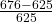  \frac{676 - 625}{625} 