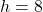 h = 8
