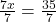  \frac{7x}{7} = \frac{35}{7} 