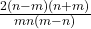 \frac{2(n - m)(n + m)}{mn(m - n)}