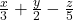\frac{x}{3} + \frac y2 - \frac z5 