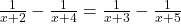 \frac{1}{x + 2} - \frac{1}{x + 4}  =  \frac{1}{x + 3} -  \frac{1}{x + 5}  