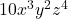 10x^3 y^2 z^4