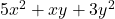  5x^2 + xy + 3y^2 