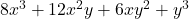  8x^3 + 12x^2y + 6xy^2 + y^3 