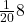 \frac1{20}{8}