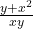 \frac{y + x^2}{xy} 