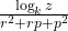  \frac{\log_kz}{r^2+rp+p^2} 