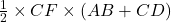 \frac{1}{2} \times CF \times (AB + CD)