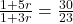 \frac{1 + 5r}{1 + 3r} = \frac{30}{23}