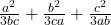 \frac{a^2}{3bc} + \frac{b^2}{3ca} + \frac{c^2}{3ab} 