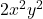 2x^2 y^2
