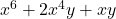 x^6 + 2x^4y + x&sup2;y&sup2; 