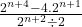 \frac{2^{n+4}-4.2^{n+1}}{2^{n+2}\div2}