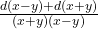 \frac{d(x - y) + d(x + y)}{(x + y)(x - y)} 