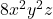 8x^2 y^2 z