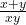 \frac{x + y}{xy}