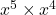  x^5 \times x^4 