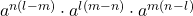  a^{n(l-m)} \cdot a^{l(m-n)} \cdot a^{m(n-l)}