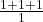\frac{1 + 1 + 1}{1}