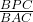 \frac{∠BPC}{∠BAC}