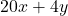 20x + 4y