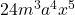  24m^3a^4x^5 