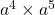  a^4 \times a^5 