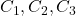  C_1, C_2, C_3 