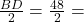  \frac{BD}{2} = \frac{48}{2} = ২৪ 