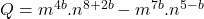  Q = m^{4b}.n^{8+2b}-m^{7b}.n^{5-b} 