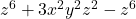  z^6 + 3x^2y^2z^2 - z^6 