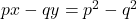  px - qy = p^2 - q^2