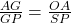 \frac{AG}{GP} = \frac{OA}{SP} 