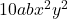 10abx^2 y^2