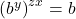 \left(b^y\right)^{zx}=b\\